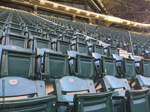 Принти на полотні Seats and fans at a baseball ballpark or stadium