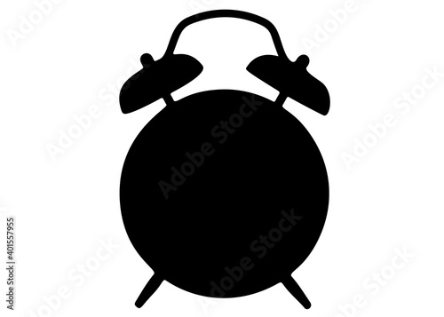 Alarm clock with a bell. Vectral image.