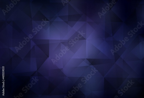 Dark Purple vector polygonal background.