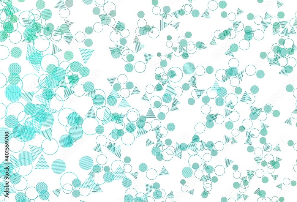 Light Green vector layout with circles, lines.