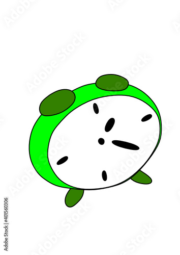 Caricatura de pequeño reloj despertador