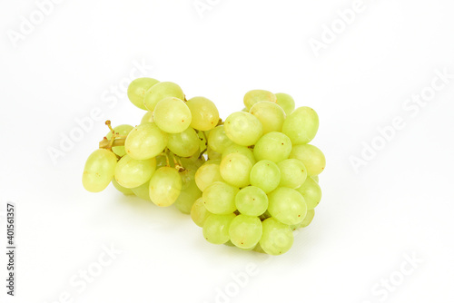 Bunch of ripe grapes isolated on a white background