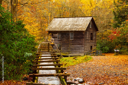 Mingus Mill in Fall Smoky Mountains National Park photo