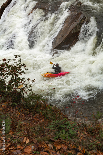 Kayak The Sinks At Smoky Mountains Tennessee Vertical © Carol