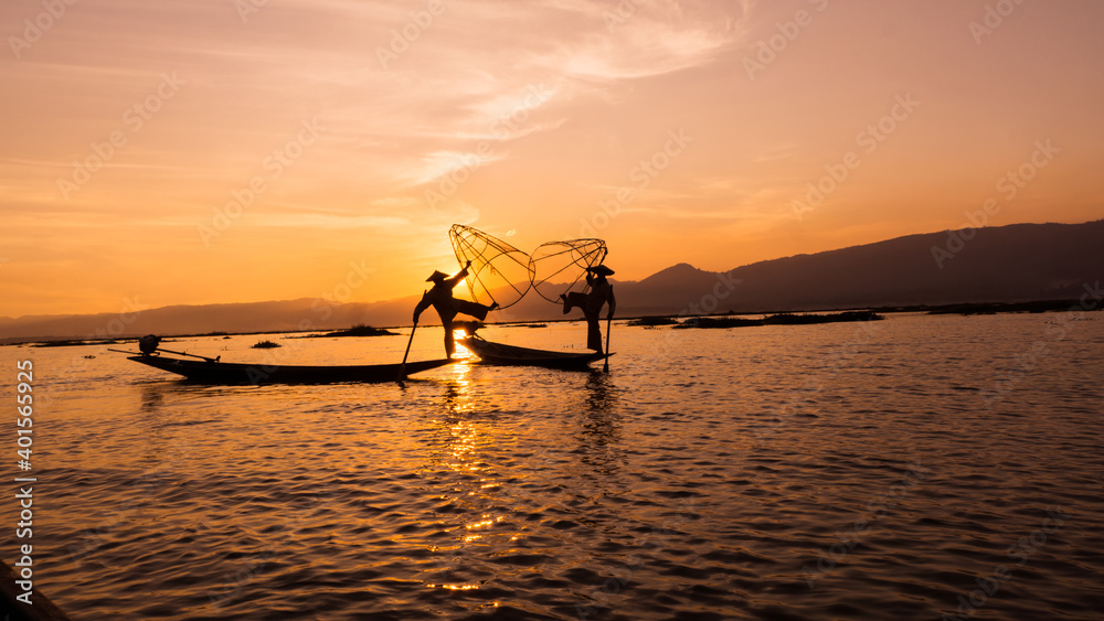 Fishermen in Myanmar Birma