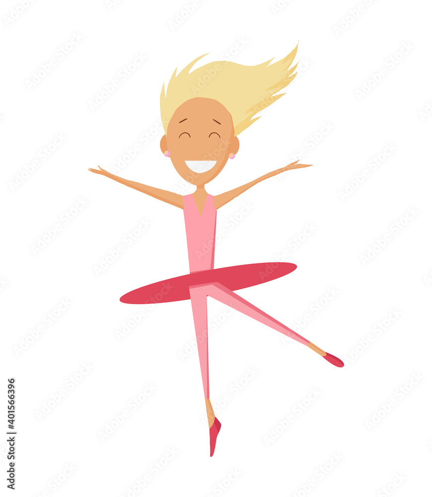 Little Girl In Pink Dress Dancing Ballet In Classic Dance Class, Future Professional Ballerina Dancer. Little Girl In Pink Dress Dancing Ballet In Classic Dance Class, Future Professional Ballerina Dancer.