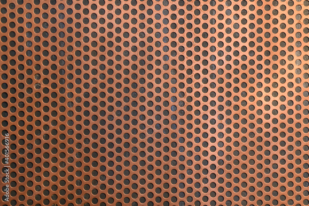 copper perforated metal sheet, texture foto de Stock | Adobe Stock