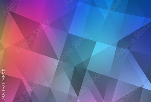 Light Multicolor vector abstract mosaic background.