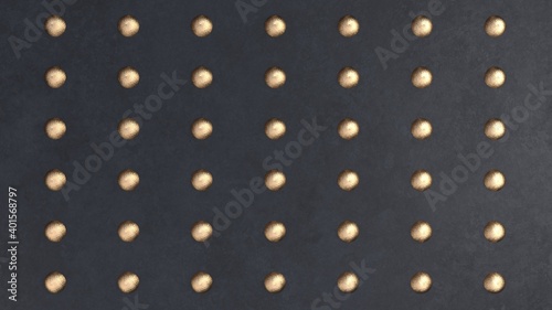 elegant 3d background golden drops on black blackboard surface