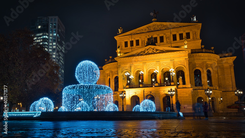Obraz na płótnie Alte Oper Frankfurt Weihnachten w salonie