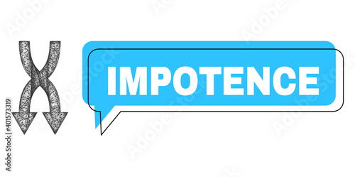 Chat Impotence blue bubble frame and wire frame shuffle arrows down. Frame and colored area are misplaced to Impotence caption, which is located inside blue bubble.