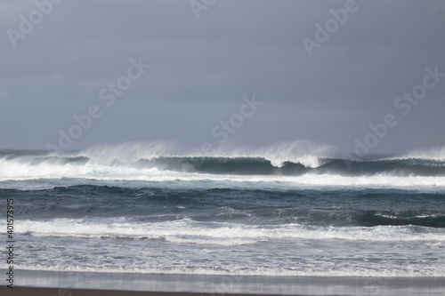 Waves, winter time at the Azores, beach in Ribeira Grande.  © Ayla Harbich
