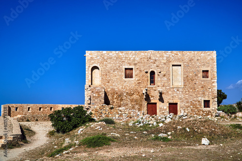Historic buildings in the Venetian fortress in the city of Rethymnon