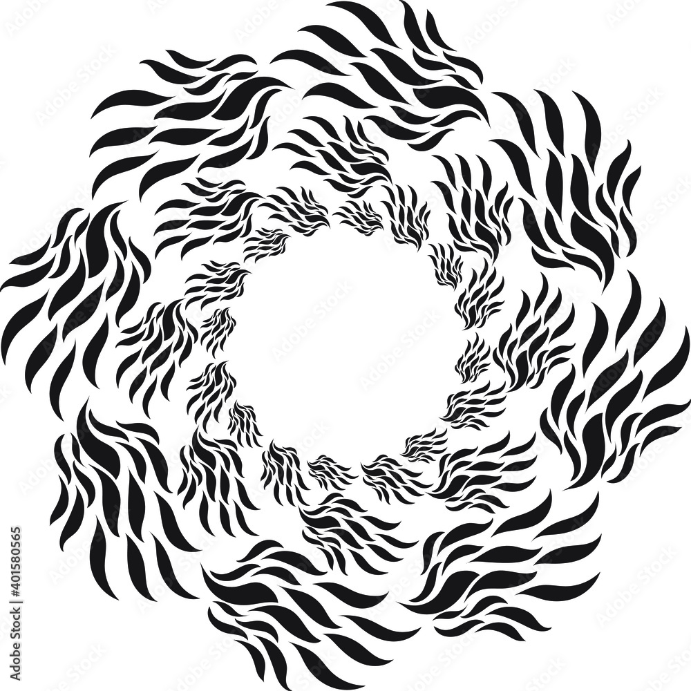 Fototapeta premium Easy abstract mandala. Flower Ornamental Illustration. Great for different greeting cards, invitations, backgrounds, prints. Digital drawing. Floral. Flower. Oriental. 
