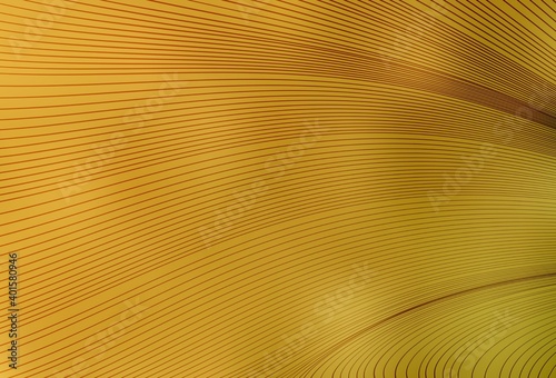 Dark Yellow vector background with bent lines.