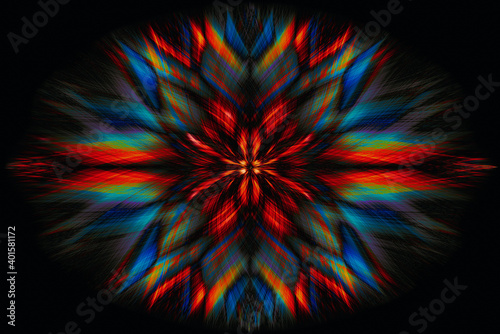 Abstract rainbow fractal background, colorful fractal.