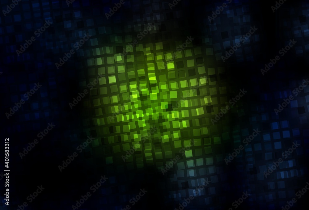 Dark Green vector background in polygonal style.