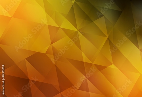 Dark Orange vector low poly layout.