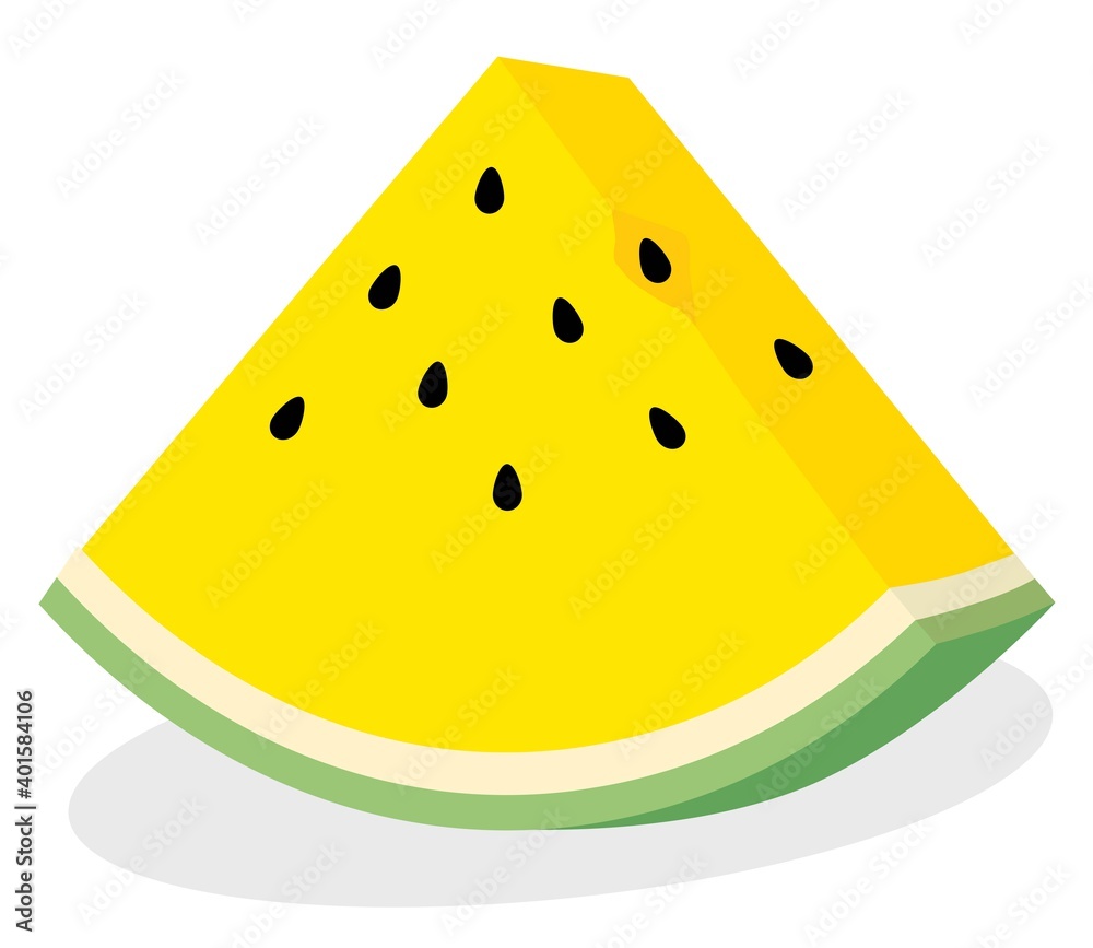 Fototapeta premium カットされた黄色いスイカ