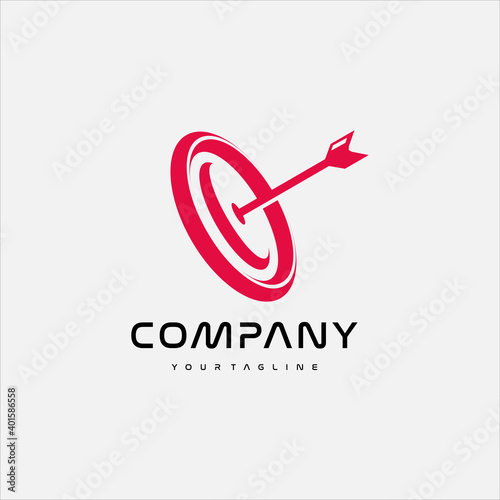 Creative archer logo design template 