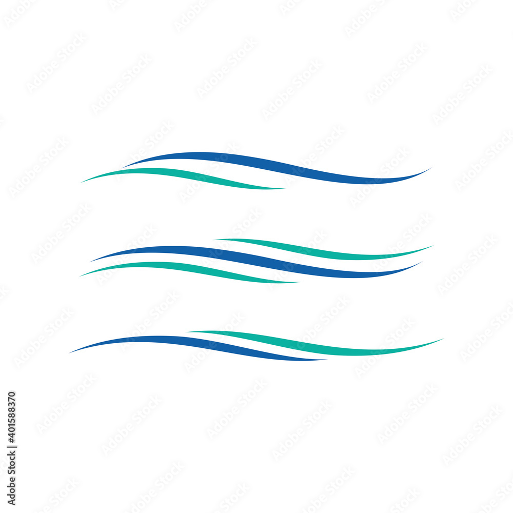 water logo design template vector illustration