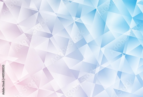Light Pink, Blue vector abstract mosaic pattern.
