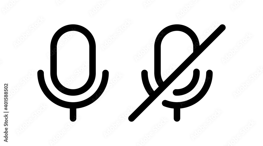 microphone icon vector isolated on white background microphone icon vector isolated on white background