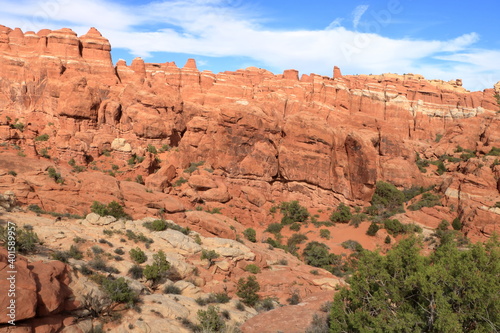 Sandstone Statues and desert beauty, Arches National Park