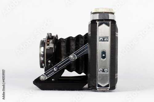 Obraz na płótnie A vintage German bellows type camera from 1955.