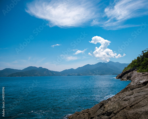 mountain and sea