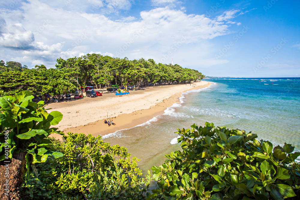 Beautiful seascape of Bale Kambang beach, a tourist destination in Southern Malang, East Java, Indonesia.