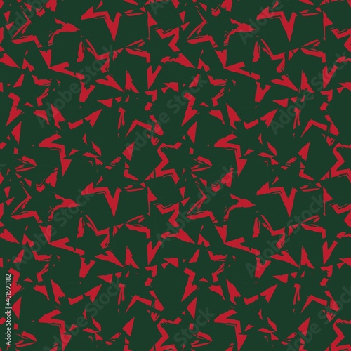 Christmas Stars brush stroke seamless pattern background