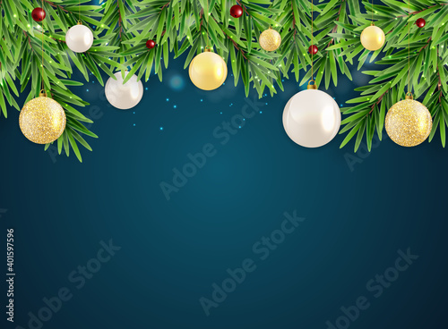 Abstract Holiday New Year and Merry Christmas Background. Vector Illustration