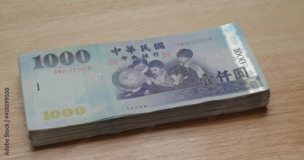 Stack of the New taiwan dollar Stack of the New taiwan dollar