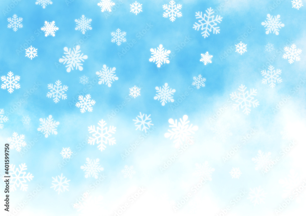 青空と雪の背景