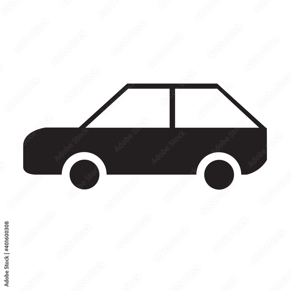

car icon black outline logo for web site design 
and mobile dark mode apps 
Vector illustration on a white background