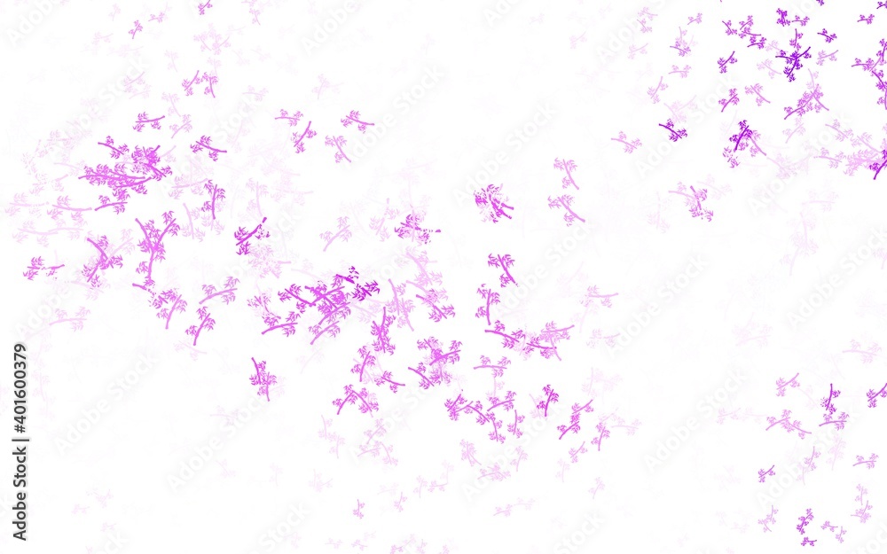 Light Purple vector natural pattern with branches. Light Purple vector natural pattern with branches.