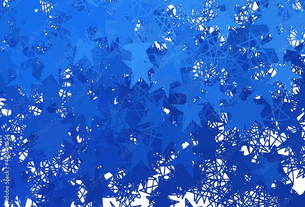 Light BLUE vector template with sky stars. Light BLUE vector template with sky stars.