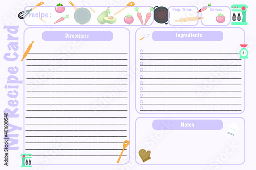 My Recipe Card