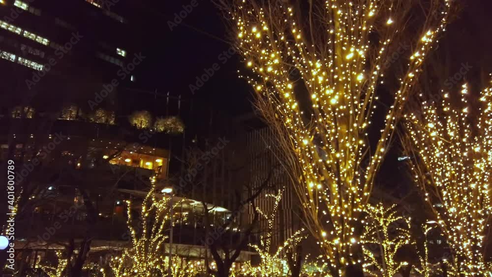 東京都港区六本木のクリスマスイルミネーションの景色 東京都港区六本木のクリスマスイルミネーションの景色