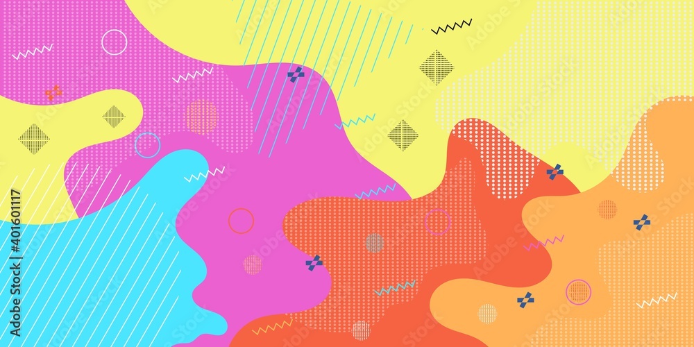Fun abstract background pattern. Colorful cartoon texture doodle shapes geometric. Vector Illustration Fun abstract background pattern. Colorful cartoon texture doodle shapes geometric. Vector Illustration