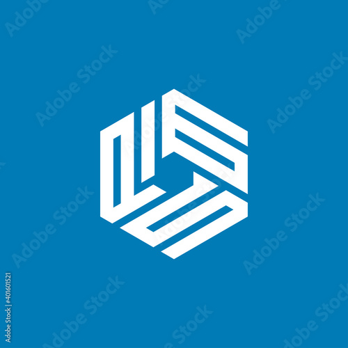 Creative initial letter LGS logo design concept photo