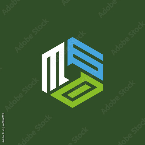 Creative initial letter MGO logo design concept