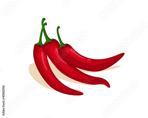 Red chili vegetables vector design. Vegetable of farm for market product
