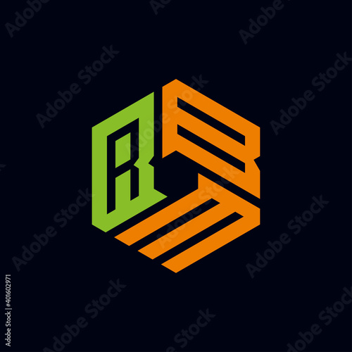 Creative initial letter RBM logo design concept vector photo