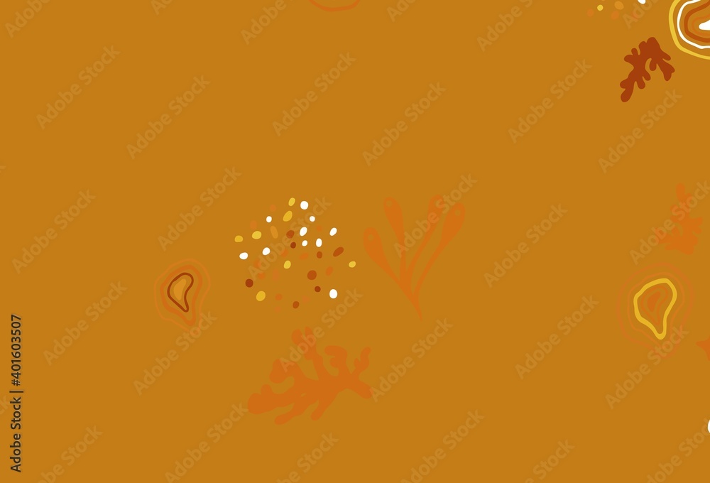 Light Orange vector backdrop with memphis shapes. Light Orange vector backdrop with memphis shapes.