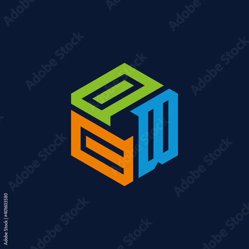 Creative initial letter OBC logo design concept vector photo