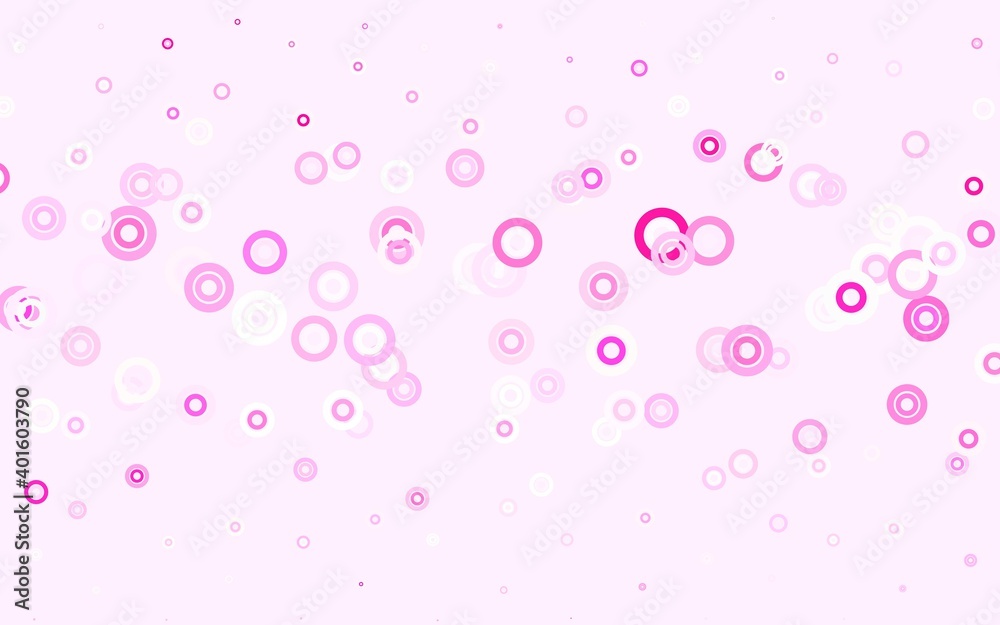 Light Pink vector layout with circle shapes.