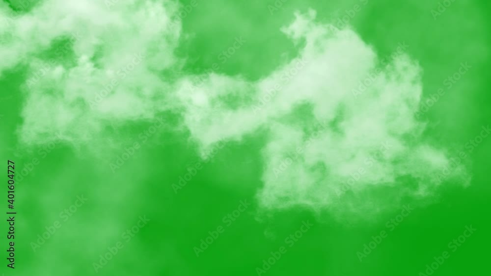 Moving clouds and fog green screen motion graphics Stock Video Adobe