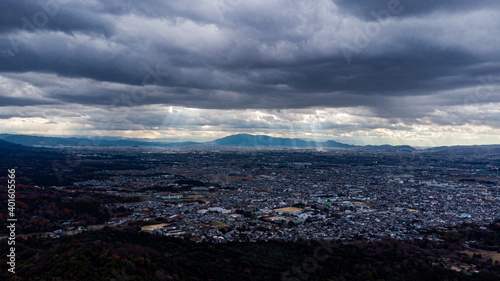 Skyline Aerial view in Mount Wakakusa  Nara